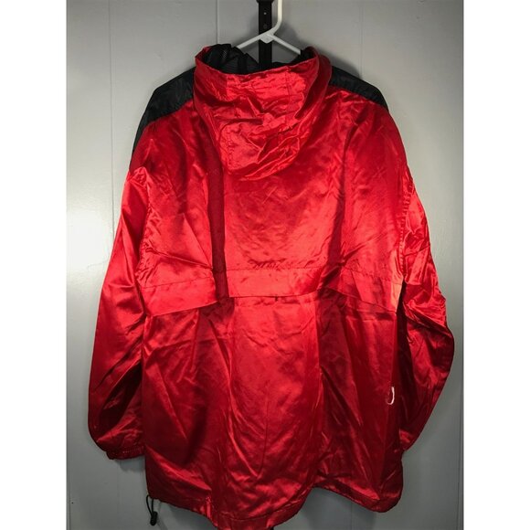 Vintage Starter Men’s LG Red Black Half-Zip Pullover Windbreaker Jacket Nylon - Picture 2 of 5